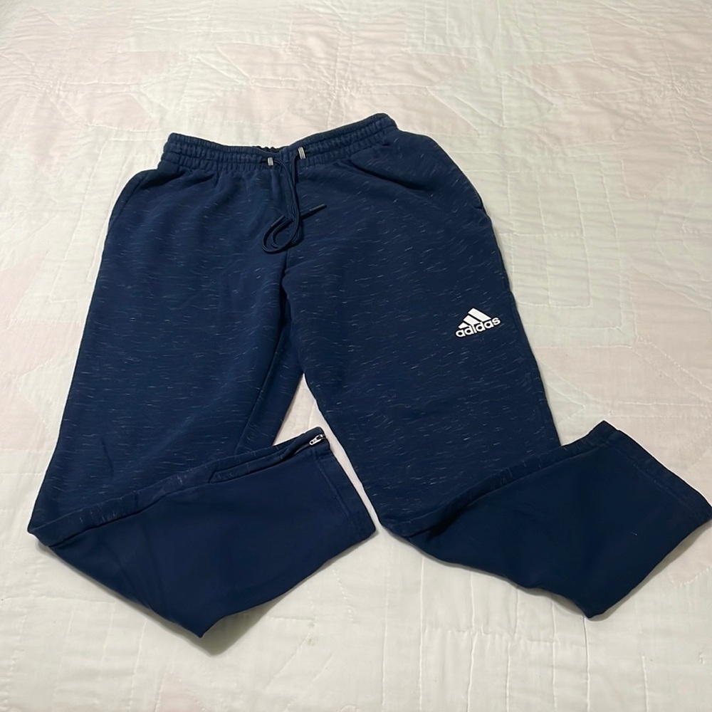 adidas Tapered-Leg Training Pants with Ankle Zips - Medium